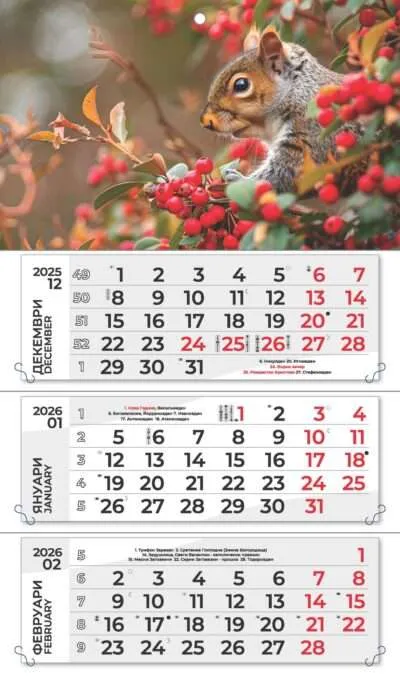 Работен календар РК313