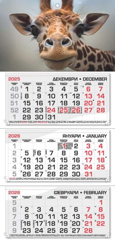 Работен календар РК3Д