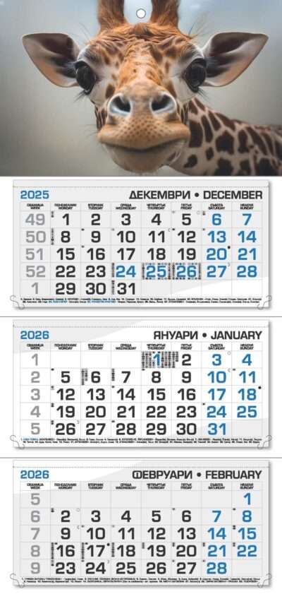 Работен календар РК3Д