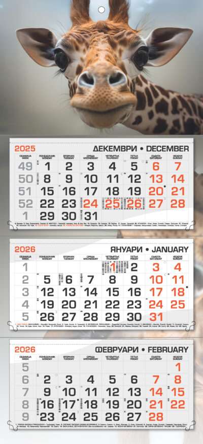 Работен календар РК3Д