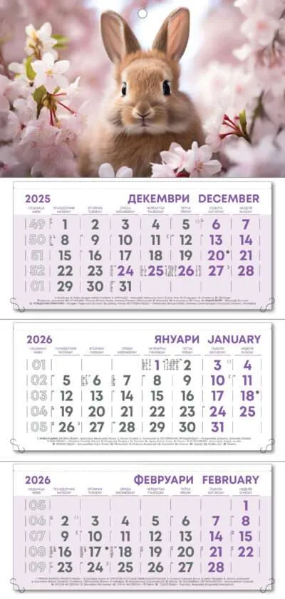 Работен календар РК Аметист